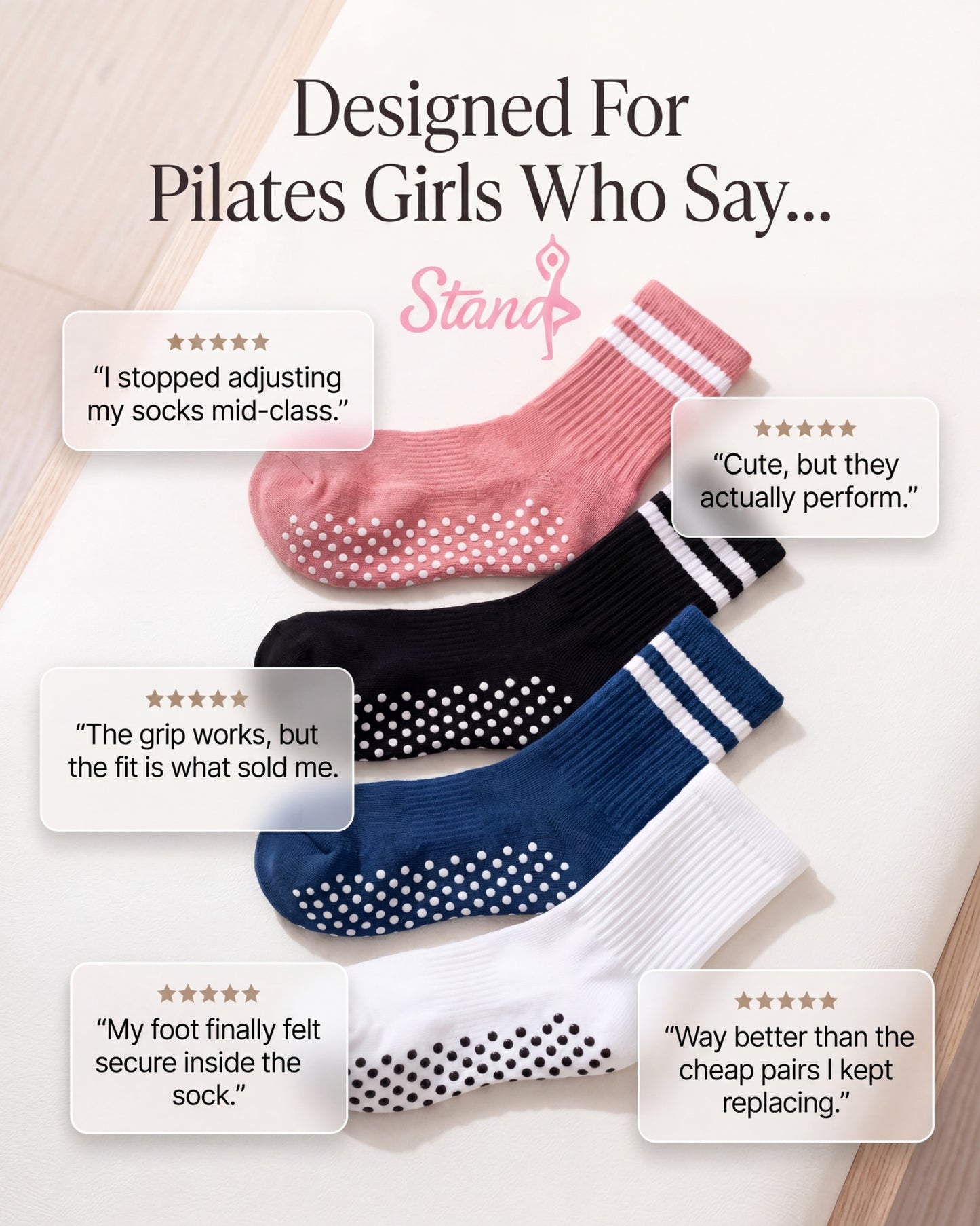 Stand Form-Lock Grip Socks